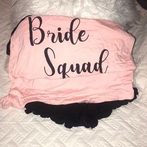 M - bride squad shirt set (David’s Bridal )